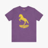 Front view of a Naysayer t-shirt in Heather Team Purple