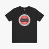 Front view of a Skip Ad Button t-shirt in Black Heather