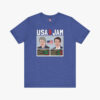 Front view of USA JAM Clinton and Gore in Heather True Royal