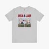 Front view of USA JAM - Washington and Adams in Solid Athletic Grey