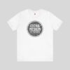 Front view of a Extra Medium t-shirt in White