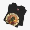 Folded view of a Fantasy Football-Dragon t-shirt in Black Heather