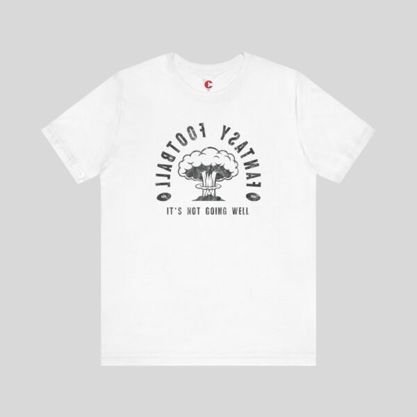 Front view of a Fantasy Football Disaster t-shirt in White