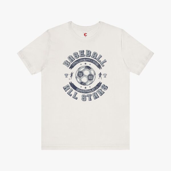 Front view of a Baseball Misprint Tee t-shirt in Vintage White