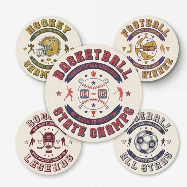 Sports Misprint Collection – Coaster Set (5 Pack)
