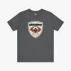 Front view of a MKUltra Phase III t-shirt in Asphalt